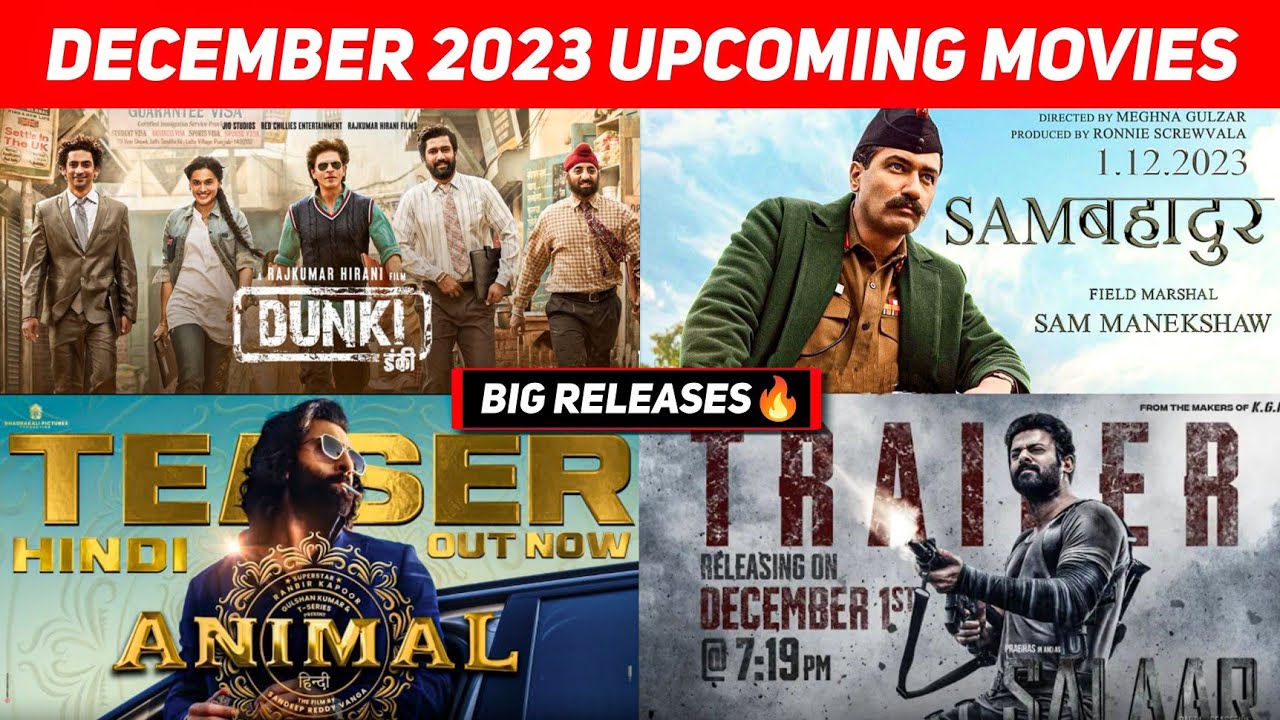 Top 10 Upcoming Big Movies Releasing December 2023